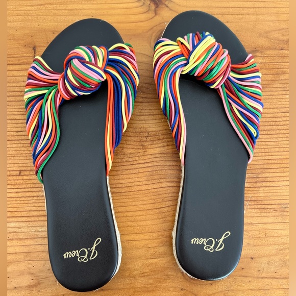 J. Crew Shoes - NWOT RARE J Crew Rainbow Sandals